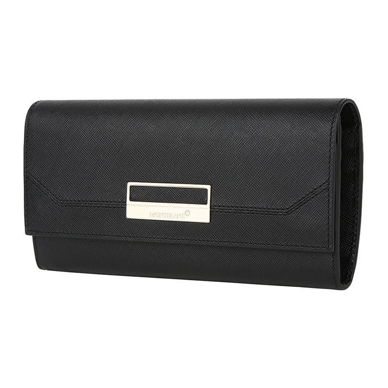 montblanc万宝龙 经典拉链长款钱包 114597 黑色