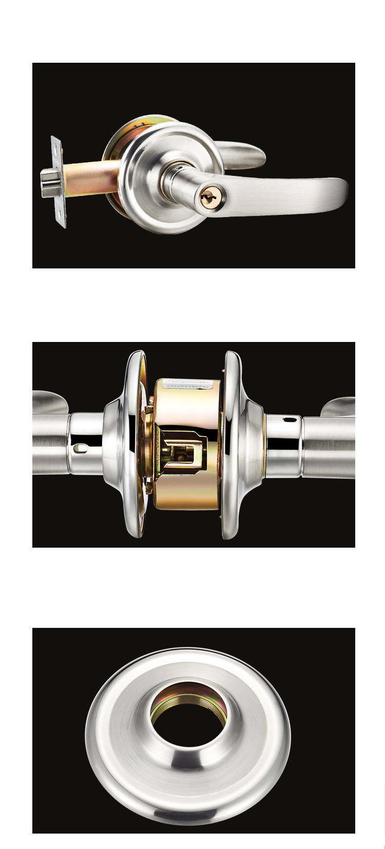 Fly.Globe Spherical Lock, Indoor Bedroom Door Lock, Single Latch Handle Lock, Double Latch Universal Model FQ-202SB 13