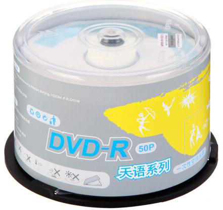 紫光（UNIS）DVD-R光盘/刻录盘 天语系列 16速4.7G 桶装50片