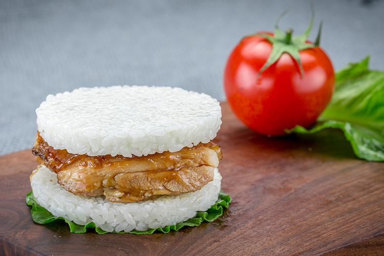 乐肴居 照烧鸡排米汉堡 150gx6个 糯米饭团 儿童早餐即食 速冻食品