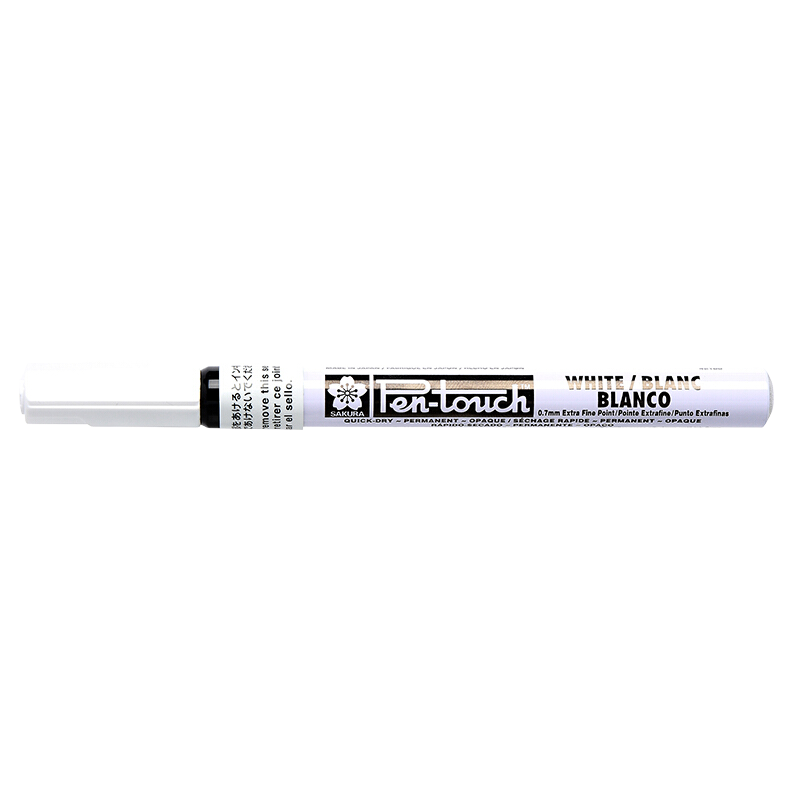 SAKURA Paint Marker, White, 0.7mm, Signing Pen, Marker, Highlighter, Business Signature Pen, Waterproof, Non-Fading, Touch-Up Paint, Hand-Drawing Graffiti