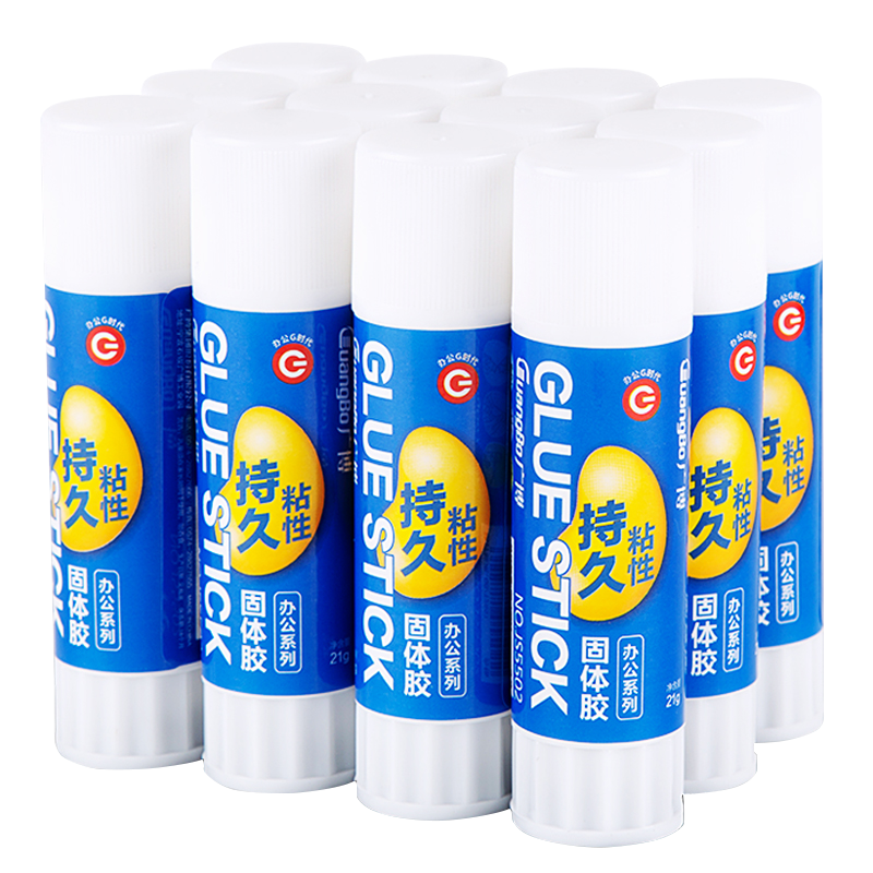 GuangBo 21g Quick-Drying PVA Solid Glue Stick/glue, Study Office Finance Handcraft General-Purpose Glue Stick, 12-Pack, Office Stationery, JS5502