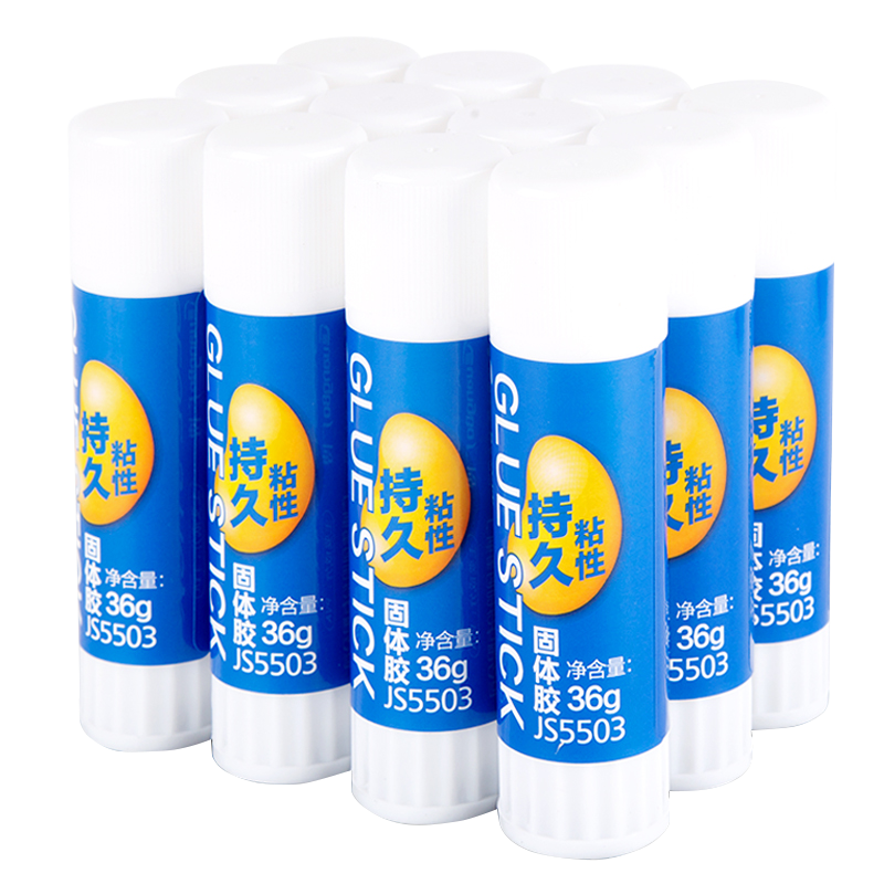 GuangBo 36g Quick-Drying PVA Solid Glue Stick/glue, Study Office Finance Handcraft General-Purpose Glue Stick, 12-Pack, Office Stationery, JS5503