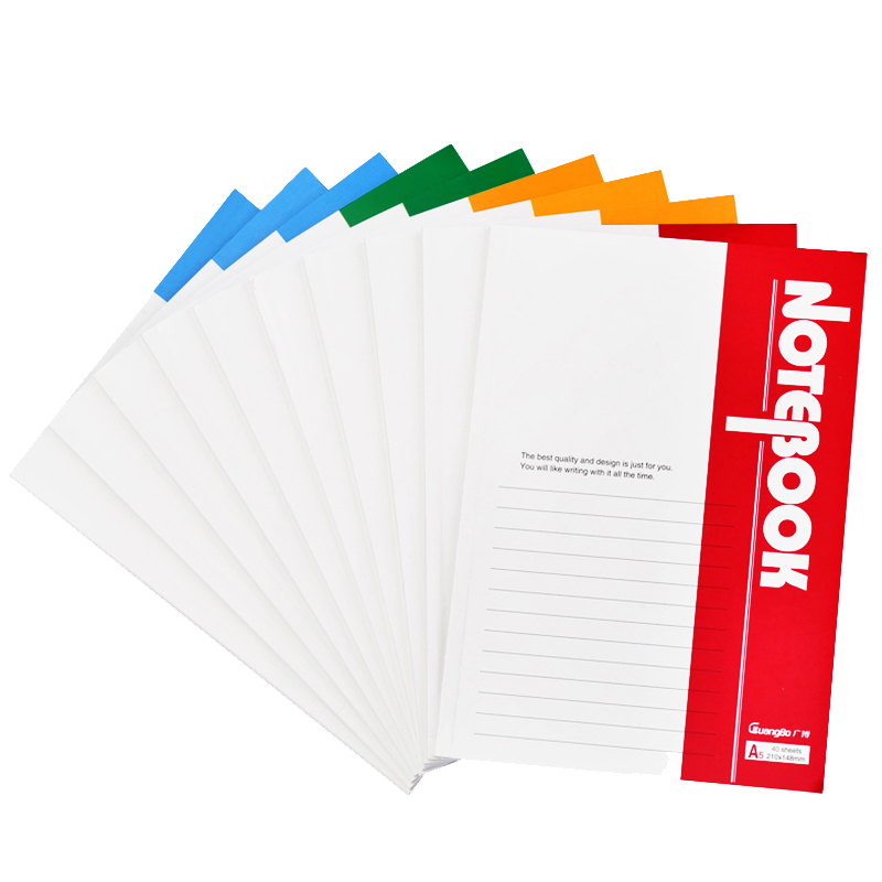 GuangBo A5/100 Sheets Office Notebook Diary Soft Copy Book Notepad, 6-Pack, Random Colors, GBR0793
