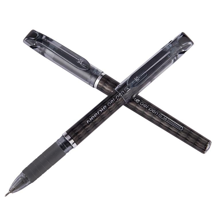 宝克（BAOKE） PC2128 半针管中性笔 0.38mm 黑色 12支/盒-京东