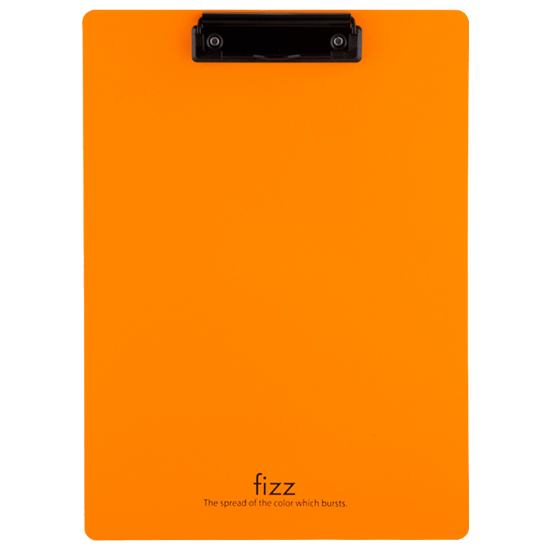 Fizz High-Quality A4 Thick PP Writing Clipboard/pad/cover/hard File Folder/office Supplies/student Stationery, Orange A6383