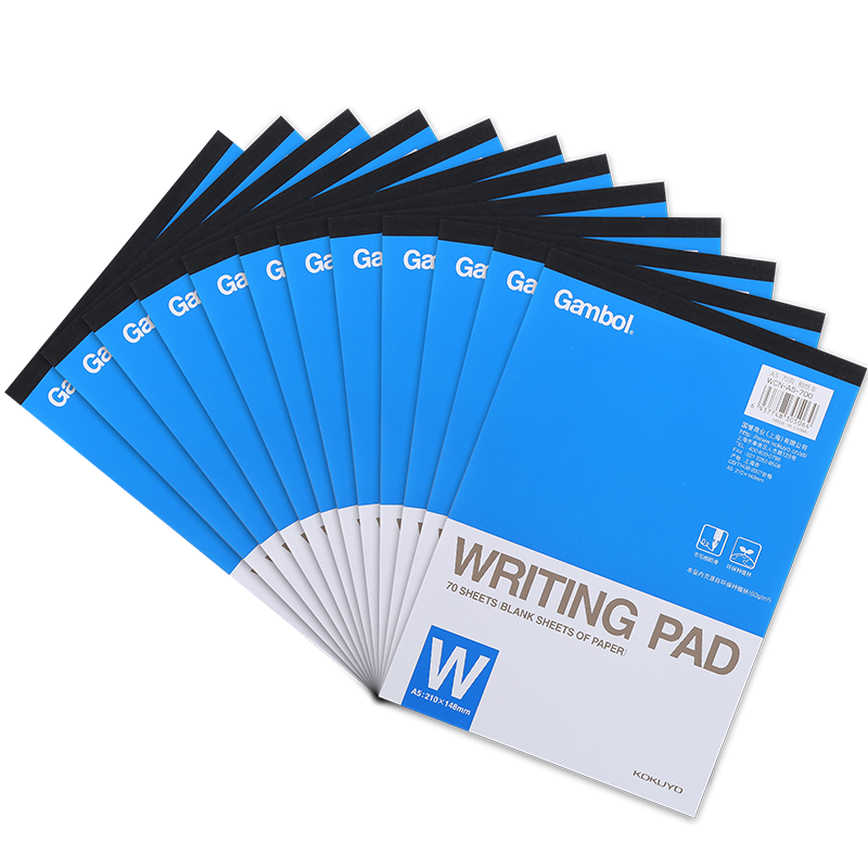 KOKUYO Draft Notebook Gambol, Watanabe Blank Paper A5 Notebook, Scratch Pad, Draft Paper, Blank Book, 70 Sheets 12 Books, Blank Inner Pages, WCN-A5