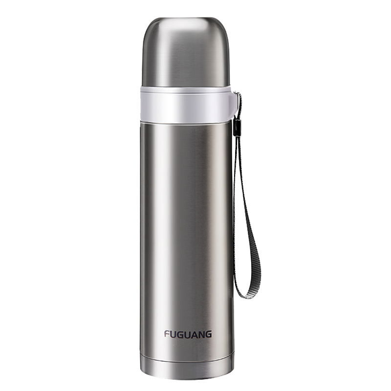 Fuguang Insulated Mug, 304 Stainless Steel, Dual-Use Sports Bottle for Men And Women Students, Cold Water Cup, Natural Color