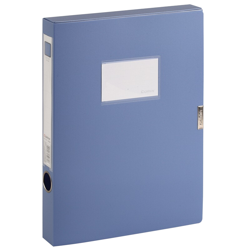 COMIX 35mm Thickened Velcro File Box/Document Box/Data Box A4 Blue