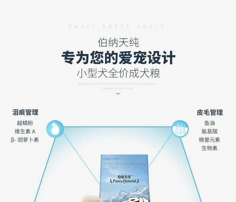 【京东joy联名款】伯纳天纯（Pure&Natural）宠物狗粮 鸡肉樱桃小型犬全价成年犬粮 2kg-京东