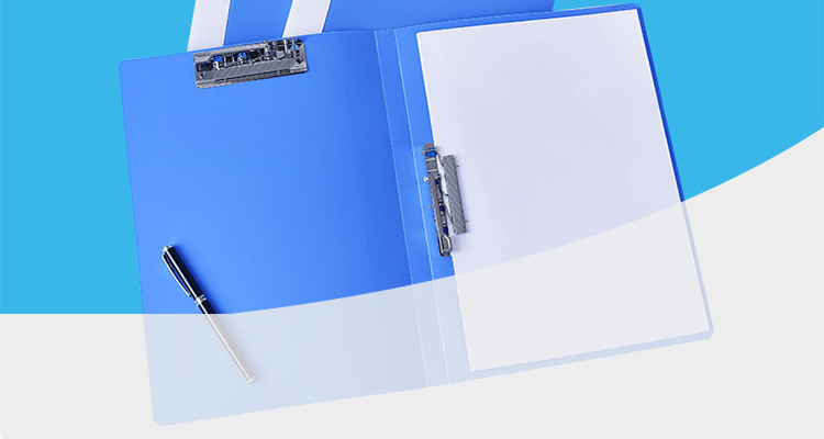 DiLe Premium Series Stationery Double Clip File Folder with Insert Pages, A4 Double Strong Clips, Business Document Organizer, Exam Paper Holder, Office Supplies, 1104 Blue 5