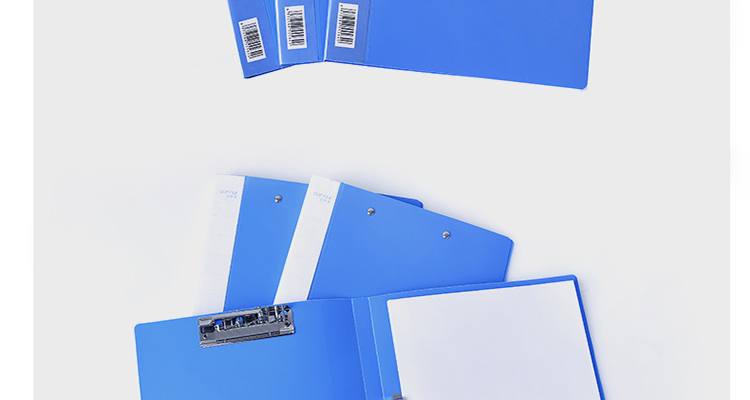 DiLe Premium Series Stationery Double Clip File Folder with Insert Pages, A4 Double Strong Clips, Business Document Organizer, Exam Paper Holder, Office Supplies, 1104 Blue 21
