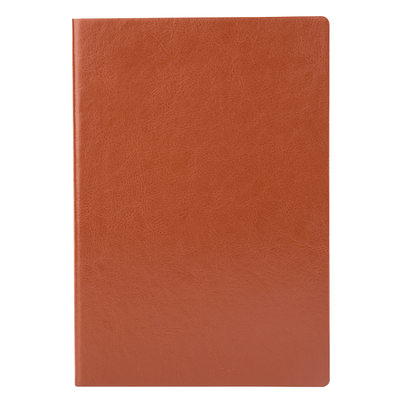 GuangBo Notebook A5/96 Sheets Leather Cover Business Office Meeting Journal Diary Office Supplies Brown GBP25667
