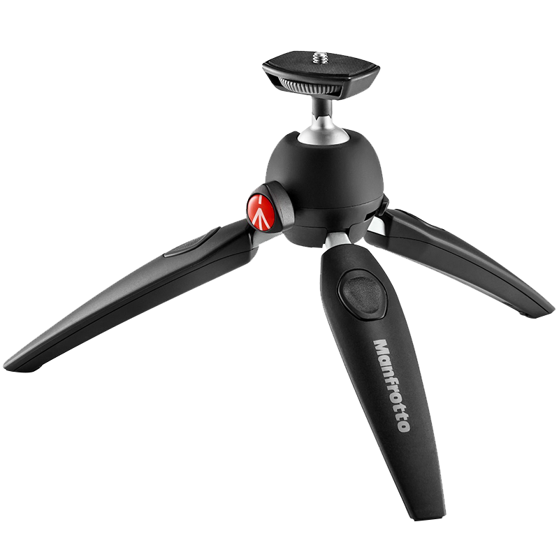 Manfrotto MT PIXI EVO Portable Mirrorless Camera Mini Desktop Tripod Upgraded Version, Extendable Handheld Ball Head, Black