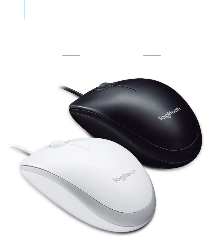 Проводная мышь Logitech M100r, белая, для офиса, симметричная, для большой руки