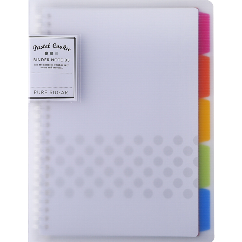 KOKUYO Campus B5 Loose-Leaf Notebook Refill Paper, Replacement Pages with 5 Colorful Index Dividers, 40 Sheets, Transparent, WSG-RUCP11NT
