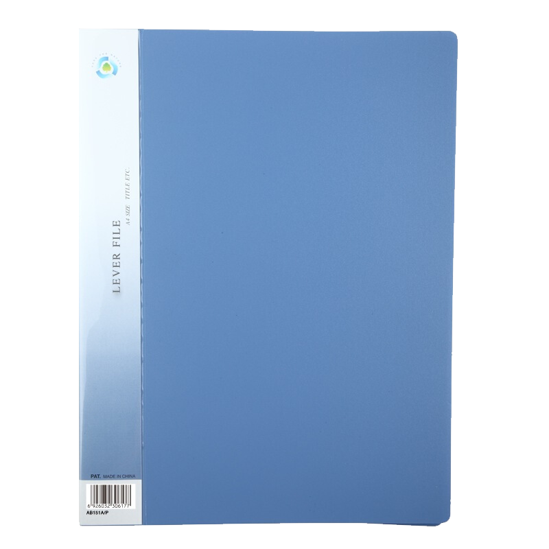 COMIX Single Strong Clip + Insert Pages A4 File Folder Document Holder Blue AB151A-P
