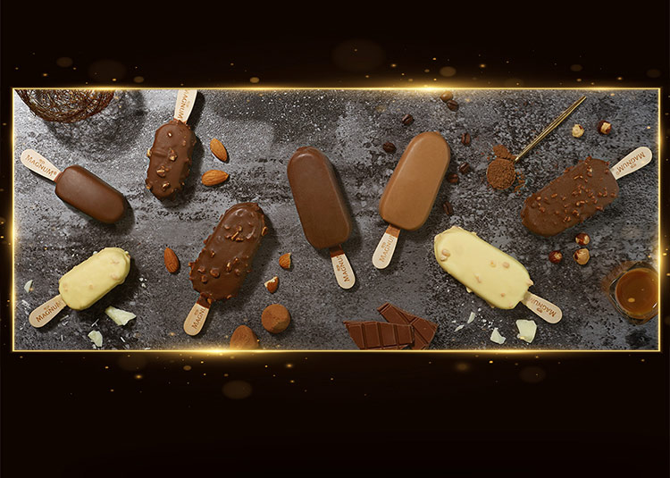 和路雪梦龙白巧克力坚果口味冰淇淋组合装65g5支