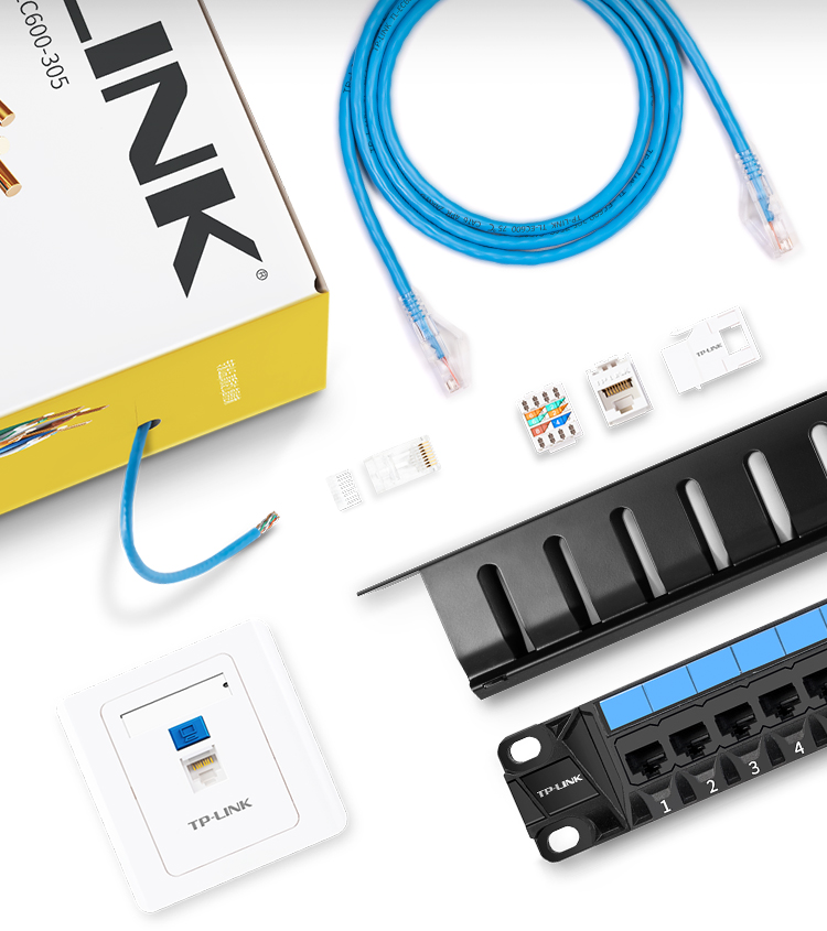 TP-LINK TL-EF601 Однопортовая информационная панель сети, 86-тип, инженерная, сетевая розетка для компьютерного кабеля Cat6, без сверления