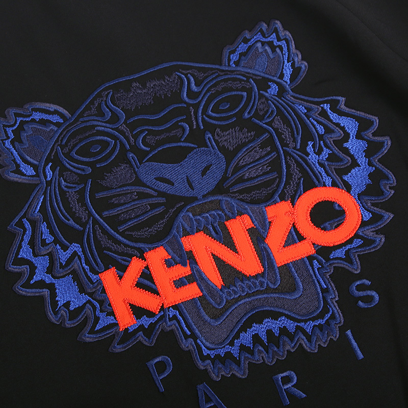 kenzo 高田贤三 女士黑色混纺虎头印花外套 pf852bl0555ac 99 l