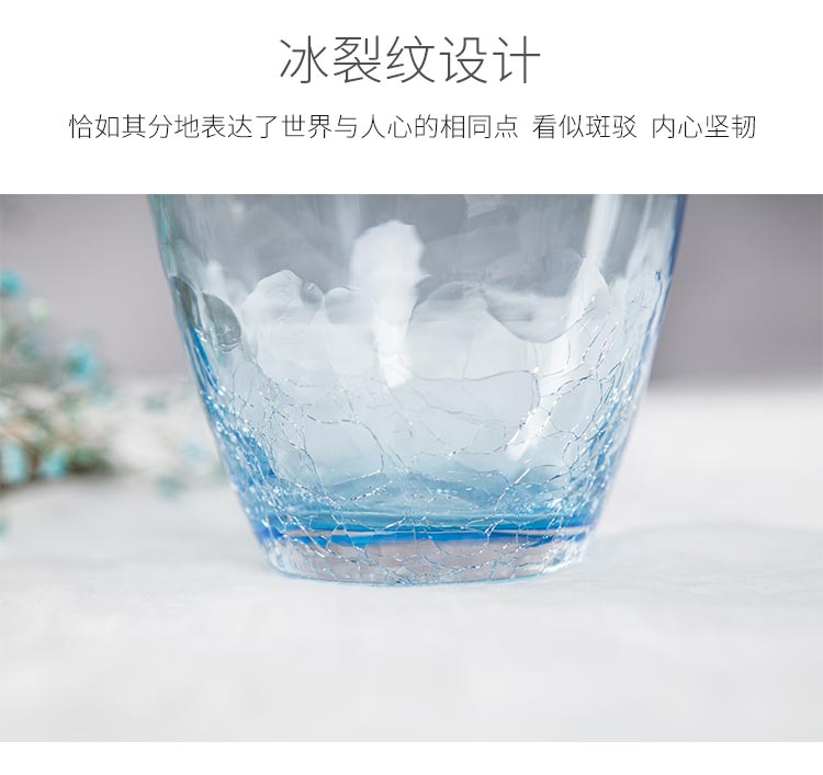 佳佰 佳佰 美式欧式冰裂玻璃花瓶 简约现代客厅玄关插花花瓶 ...-京东