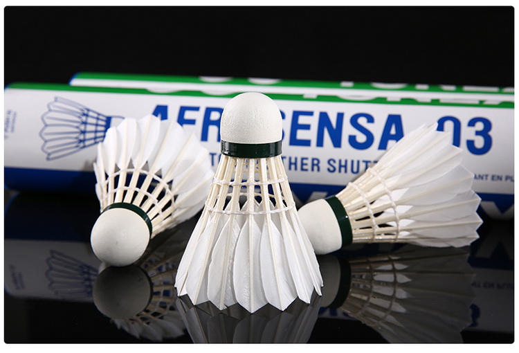 YONEX AS03 Badminton Shuttlecocks, Stable And Durable Duck Feather Shuttles, Speed 2, Pack of 12 20