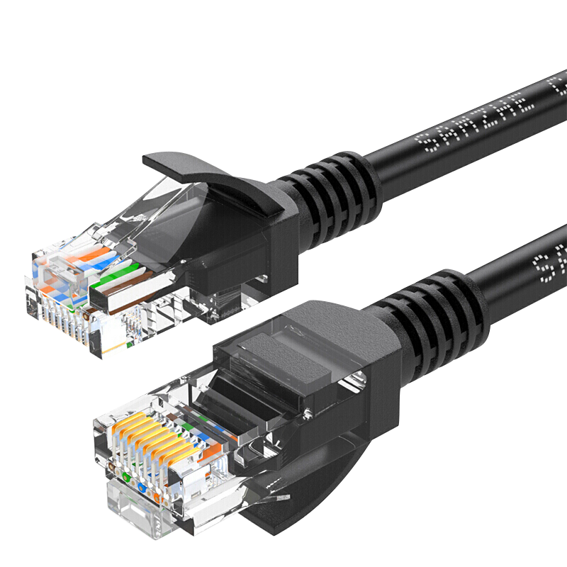 SAMZHE Cat5e High-Speed Gigabit Ethernet Cable, 30 Meters, Engineering/broadband Computer Home Connection Patch Cord, Finished Network Cable, Black, SH-1300