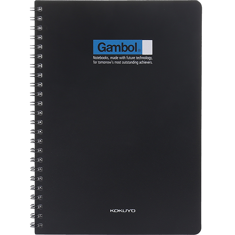 KOKUYO Double Spiral PP Cover A5 Notebook Gambol Hard Cover, 7mm Ruled with 24 Lines, 60 Sheets Per Book, 1 Book Random Color, WCN-DS5000