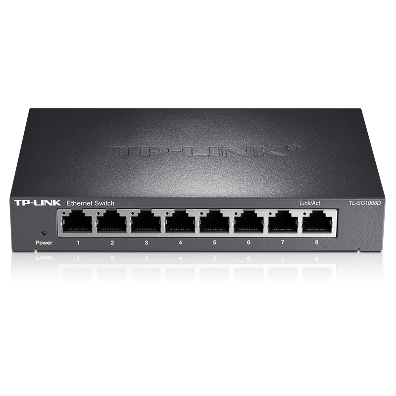 TP-LINK 8-Port Gigabit Switch, Enterprise-Grade Switch, Monitoring Network Cable Splitter, Traffic Splitter, Metal Body, TL-SG1008D