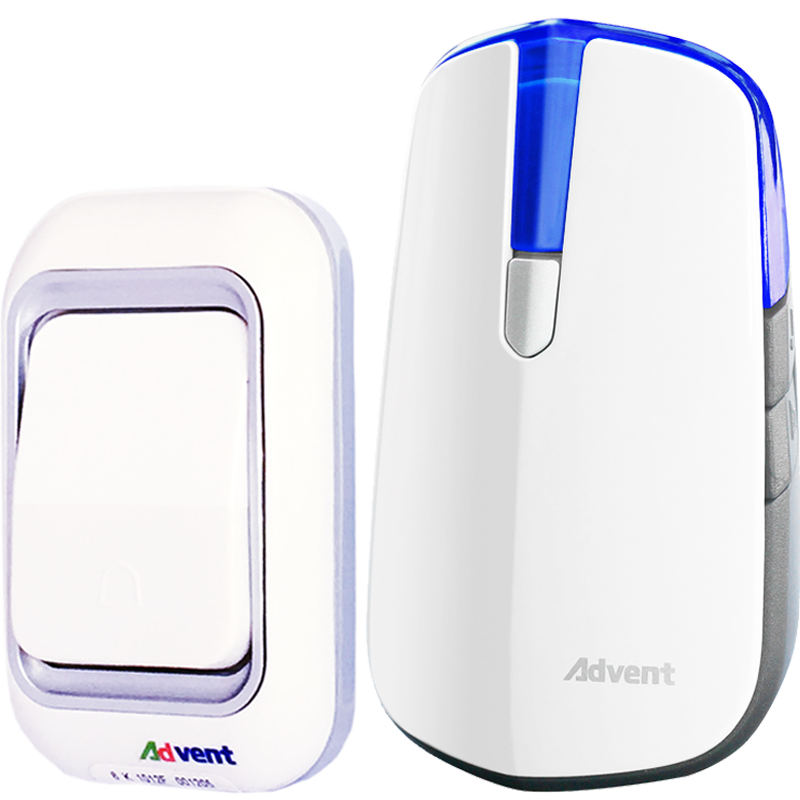 Advent Wireless Doorbell, Home Call Button, Long-Range E-581P One-To