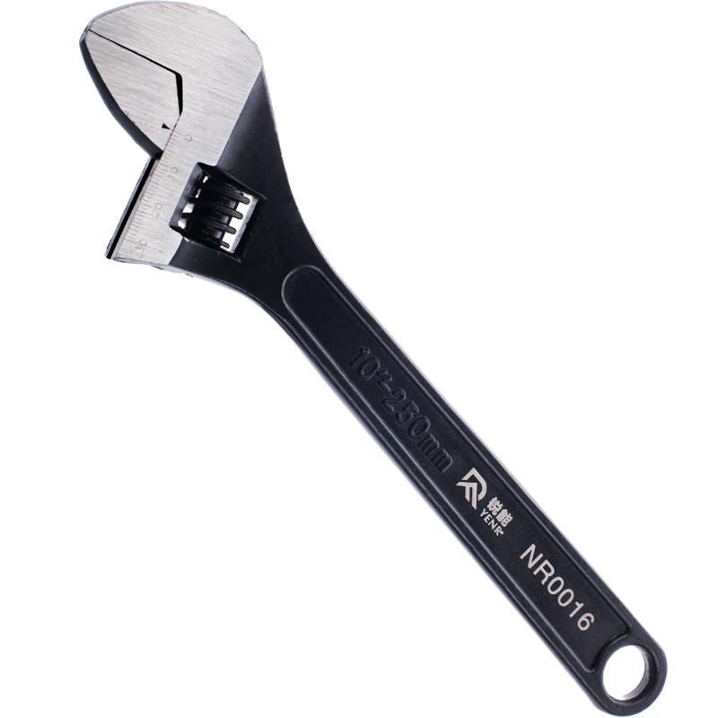 Ruineng Plastic-Coated Adjustable Wrench, Open-End Wrench, Multi-Functional Wrench with Wide Opening, 10 Inches
