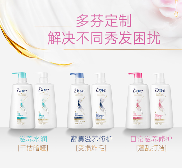 多芬(DOVE)护发素 日常滋养修护润发精华素700ml(新...-京东