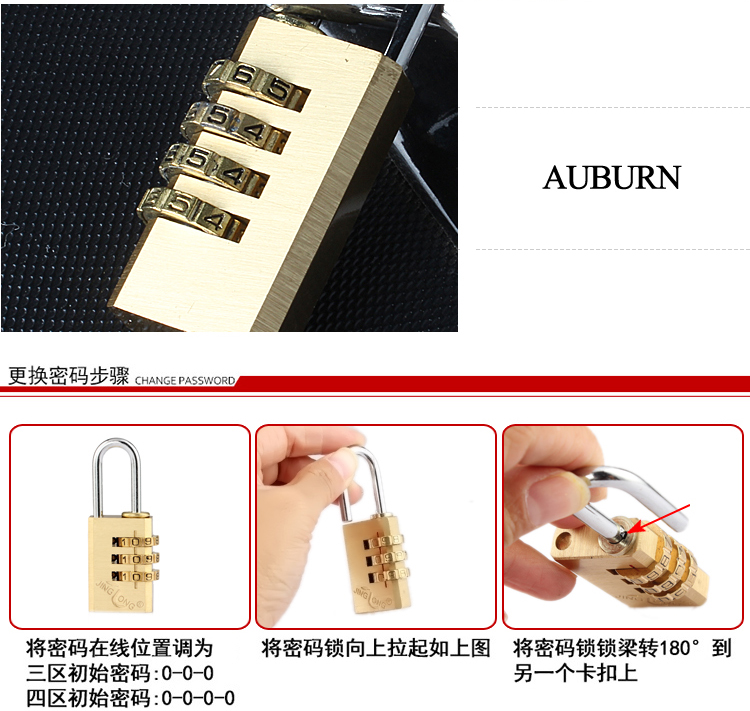 Aoben Password Padlock, Luggage Lock, Dormitory Gym Locker Lock, Toolbox Combination Lock JH202 10