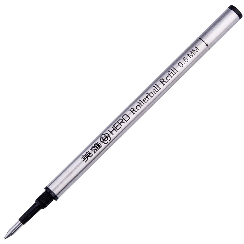 HERO Ballpoint Pen Refills, 359 Spiral Type, Black Ballpoint Pen, 12-Pack, 0.5mm