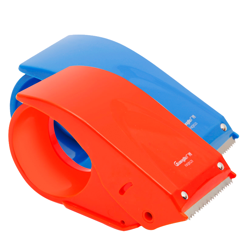 GuangBo Windproof 60mm Tape Dispenser, Cutter, Packaging Machine, Tape Base, Stainless Steel Sharp Blade Head, Random Color, Office Supplies FXQ9123