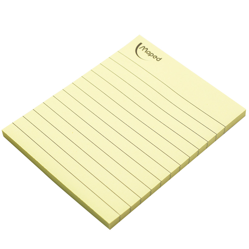 Maped Lined Memo Pads, Easy to Tear Off, Take As Needed, Daily Reminder, Office Notebook, Study Notes Sticky Notes, 771110AA [66 Sheets/book]