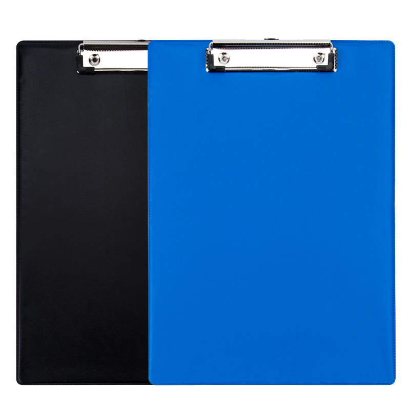 GuangBo A4 Writing Clipboard, PVC Full Coverage Glue Writing Pad, Metal Strong Clip Writing Board, Office Supplies, Random Color, WJ6110