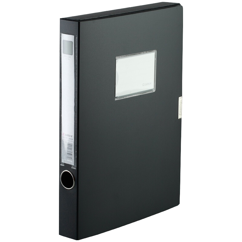COMIX 35mm Thickened Velcro File Box Document Box A4 Black