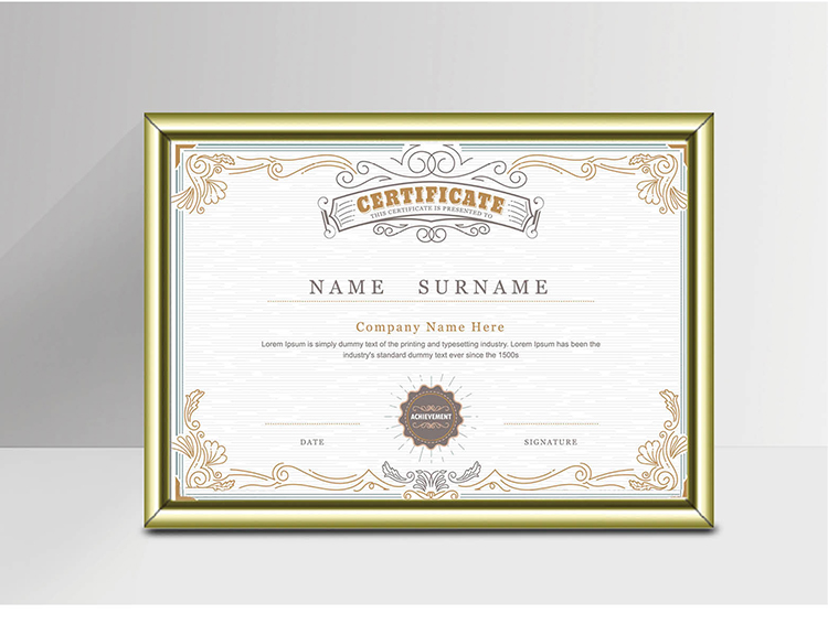 Jinlongxing Business License Certificate Frame A4 Aluminum Alloy Vertical Version, Suitable for Three-In Certificates, Enterprise Office Use, Honor Certificate Frame, Tight Corner Seams, Durable, Colorfast 7
