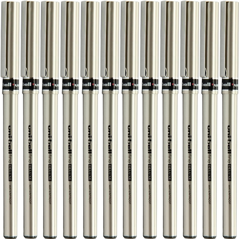 Uni-Mitsubishi Uni-Ball UB-177 Red Pen, High-Quality 0.7mm Red Gel Pen, Business Straight Liquid Pen, Student Exam Pen, Water-Based Pen Set, 12 Pens