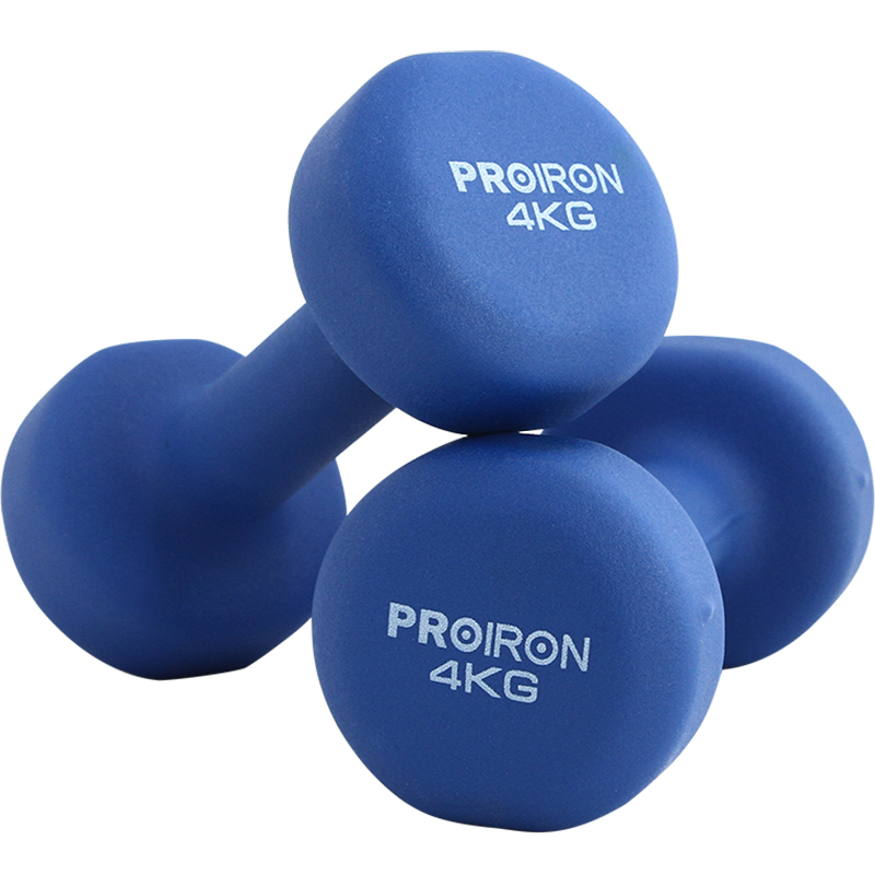 PROIRON Puli'ai, Powder-Coated Dumbbells for Men And Women, Home Fitness Dumbbell Set, Lake Blue Color, 4kg*2