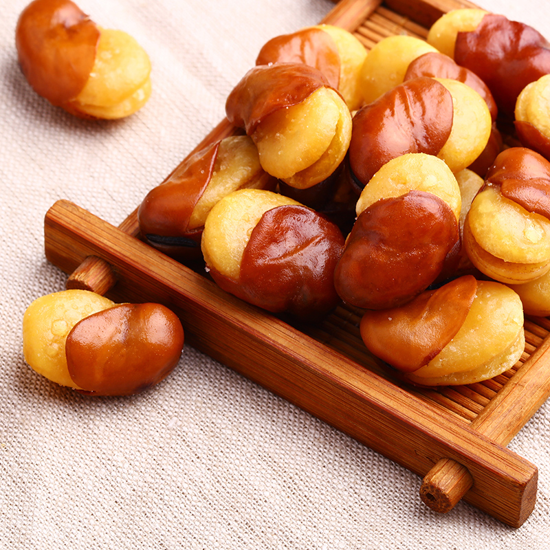 百草味坚果炒货休闲零食干果小吃豆类蚕豆酥脆 盐焗味兰花豆210g/袋