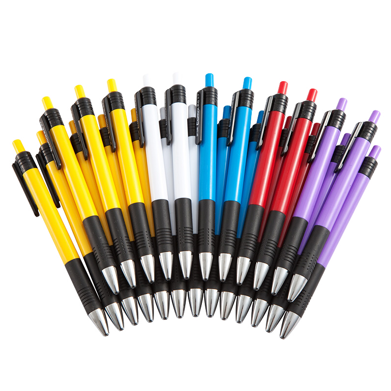 COMIX 24-Pack Retractable Ballpoint Pens, 0.7mm, Blue, Office Stationery, Tool, BP104R