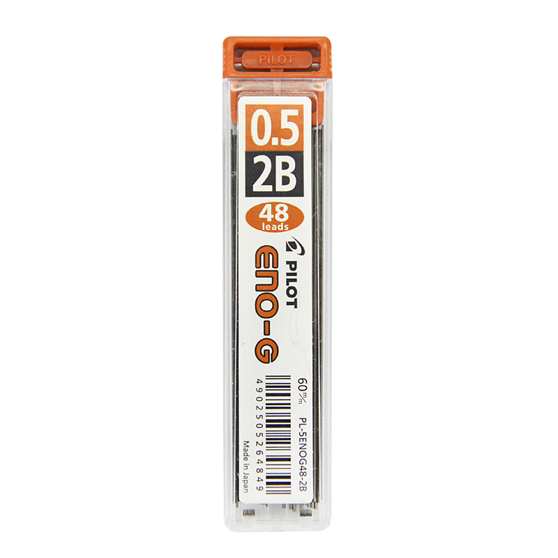 PILOT [Best-Selling Product] 2B Mechanical Pencil Lead Refills, Active Lead Refills for Primary School Students' Handwriting Practice, Children's Stationery, Not Easily Broken, PL-5ENOG 0.5, Refill 48 Pieces