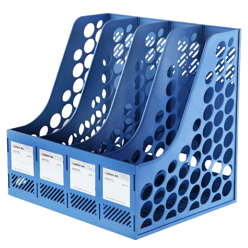 COMIX Durable Four-Section File Organizer Office Document Holder File Basket Blue EB710