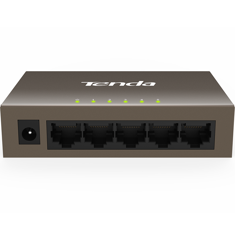 Tenda 5-Port 100Mbps Switch, Ethernet Splitter One-To 4-Port Surveillance Engineering Enterprise Home Network Switch Converter Splitter, Steel Shell TEF1005D
