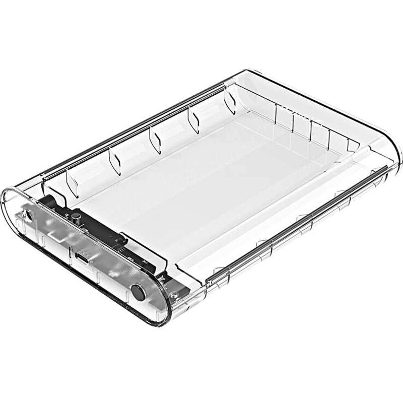 ORICO 3.5-Inch External Hard Drive Enclosure, Type-C 3.1 SATA Serial Port, Mechanical Hard Drive Enclosure - Transparent 3139C3