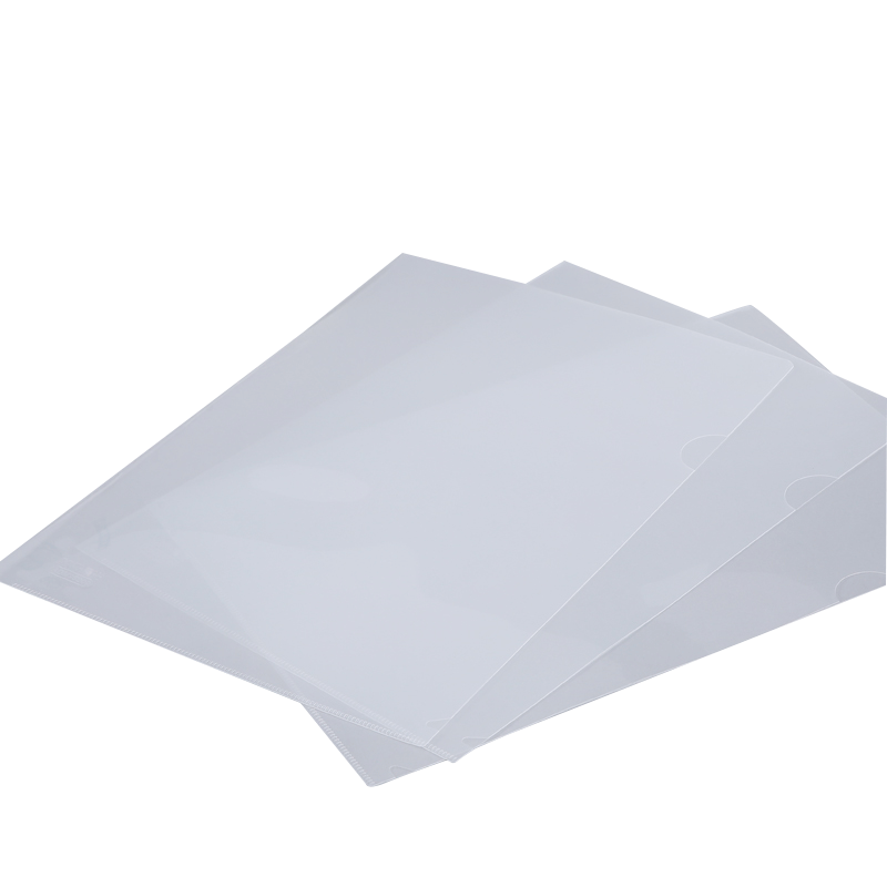 M&G [Super Popular] A4 Transparent L-Shaped File Folder, Single Sheet Two-Page Document Sleeve, Single Sheet Clip, Document Protector, 30 Pieces ADM95209
