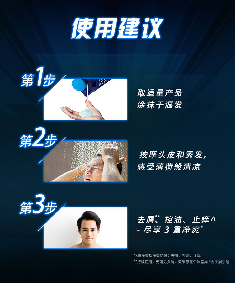 清扬(CLEAR)洗发水 男士去屑洗发露 活力运动薄荷500...-京东