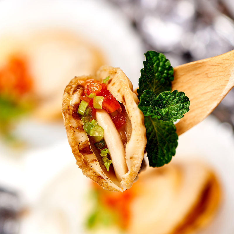 福字号冷冻蒜蓉粉丝虾夷扇贝大号6只270g去内脏无沙烧烤深海餐